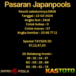 prediksi togel japan kastoto