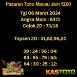 Prediksi TOTO MACAU Jam 13.00