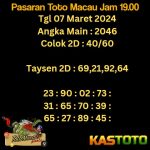 Prediksi TOTO MACAU Jam 19.00 Hari Ini