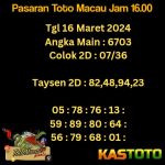 Prediksi TOTO MACAU Jam 16.00 Hari Ini