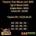 Prediksi TOTO MACAU Jam 19.00 Hari Ini