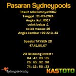 PREDIKSI TOGEL SYDNEY KASTOTO