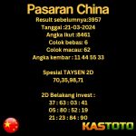 PREDIKSI TOGEL CHINA KASTOTO