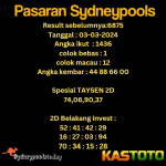 prediksi togel sdyney kastoto