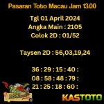 Prediksi TOTO MACAU Jam 13.00 Hari Ini