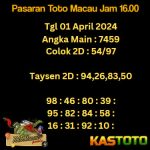 Prediksi TOTO MACAU Jam 16.00 Hari Ini