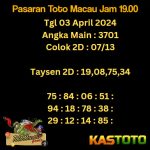 Prediksi TOTO MACAU Jam 19.00 Hari Ini