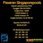 PREDIKSI TOGEL SINGAPORE KASTOTO