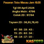 Prediksi TOTO MACAU Jam 16.00 Hari Ini