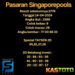 PREDIKSI TOGEL SINGAPORE KASTOTO