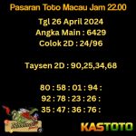 Prediksi TOTO MACAU Jam 22.00 Hari Ini