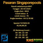 prediksi singapore hari ini tgl 26-05-2024