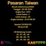 prediksi taiwan hari ini tgl 26-06-2024