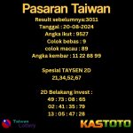 prediksi taiwan hari ini tgl 20-08-2024