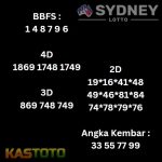 Prediksi Sydney Hari ini tgl 05-10-2024